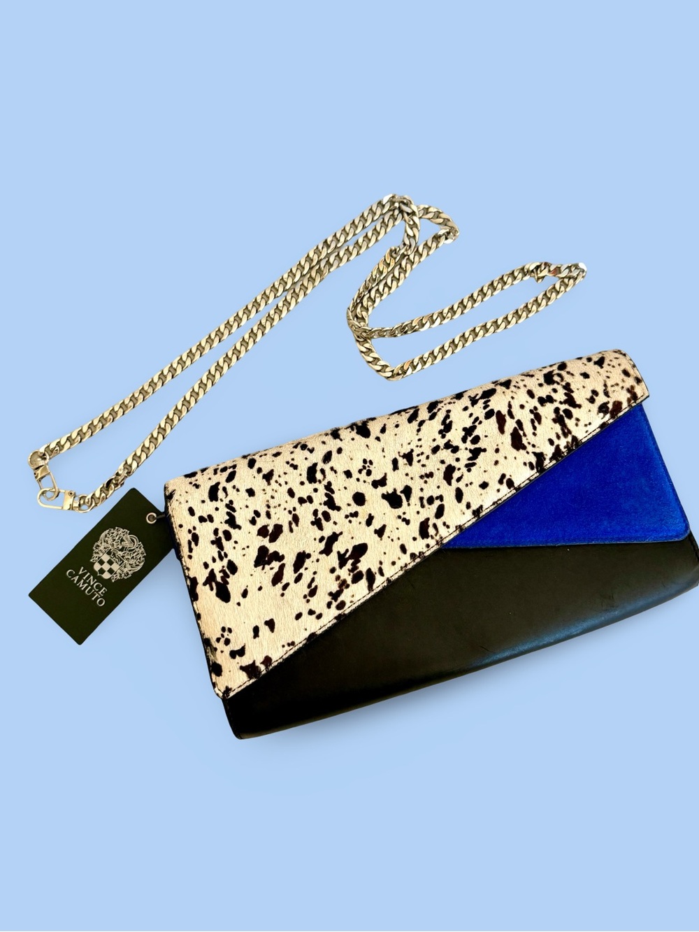 Vince Camuto Naomi Calf Hair Leather Clutch